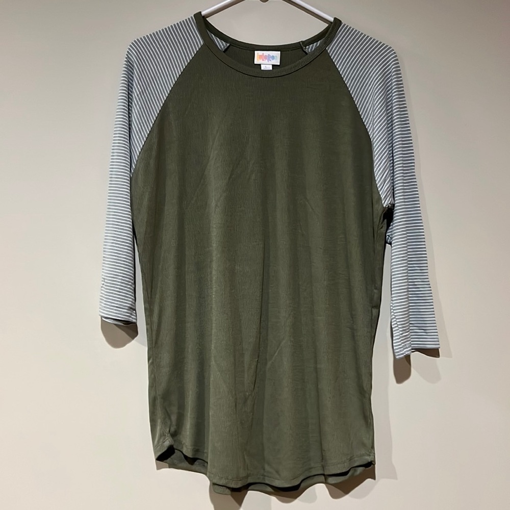 LuLaRoe Womens Randy Raglan Top Size Large